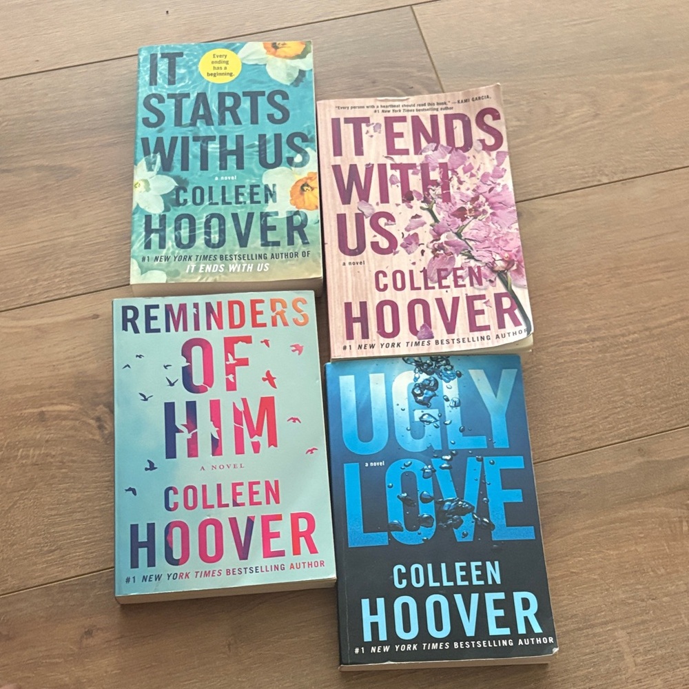 Colleen Hoover Book Set — Teal, Pink, Aqua, Blue Covers